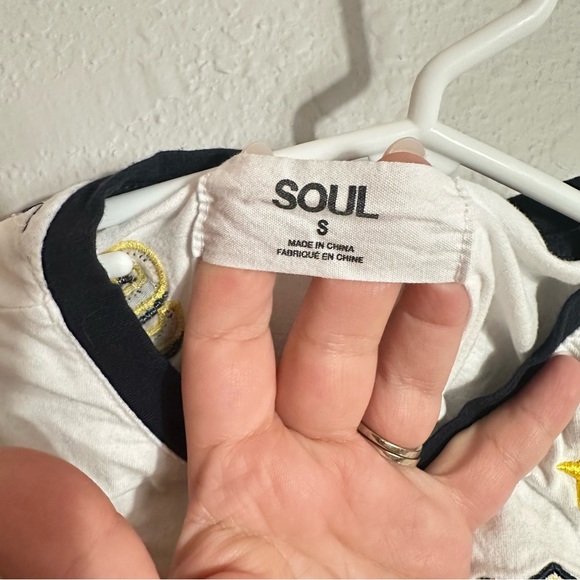 SOUL BY SOULCYCLE Classic Ringer Muscle Embroidered Tank Top, Size Small - Picture 7 of 10